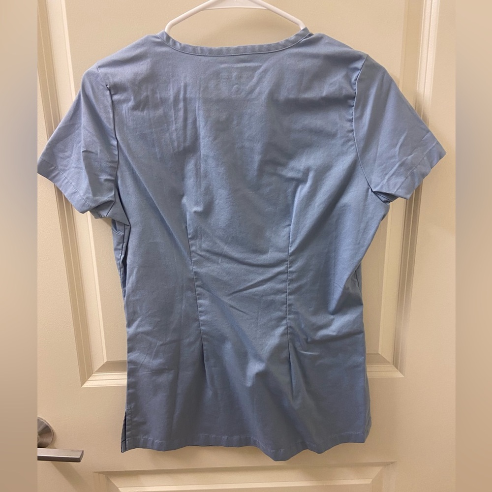 XS light blue scrub top